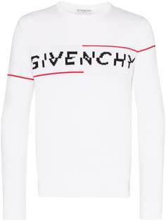 Givenchy джемпер вязки интарсия с логотипом