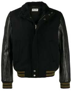 Saint Laurent куртка-бомбер Teddy