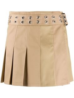 Junya Watanabe юбка со складками и люверсами на поясе