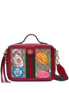 Gucci маленькая сумка на плечо Ophidia с принтом Flora