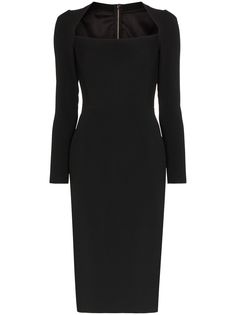 Dolce & Gabbana платье миди с U-образным вырезом