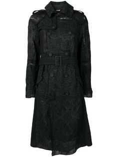 Comme Des Garçons Pre-Owned двубортное пальто с вышивкой