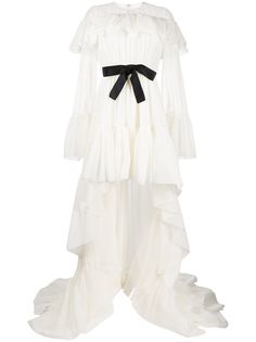 Giambattista Valli платье асимметричного кроя с оборками
