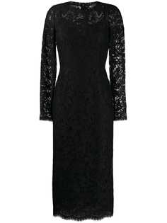 Dolce & Gabbana платье миди из цветочного кружева