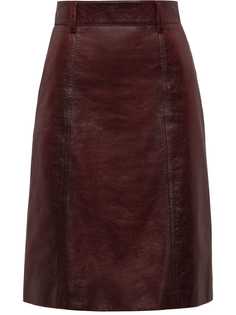Prada юбка из кожи nappa