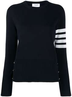 Thom Browne классический пуловер с круглым вырезом и полосками 4-Bar
