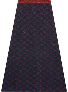 Gucci жаккардовая юбка с монограммой