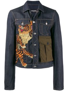Dsquared2 джинсовая куртка с вышивкой