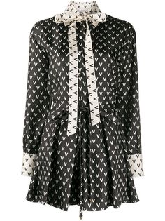 Valentino платье мини с логотипом VLogo