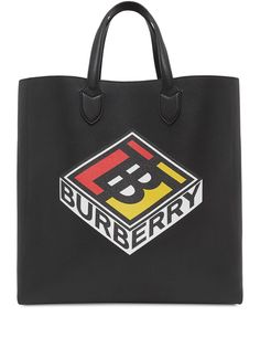 Burberry большая сумка-тоут с логотипом
