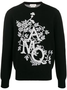 Alexander McQueen жаккардовый джемпер AMQ