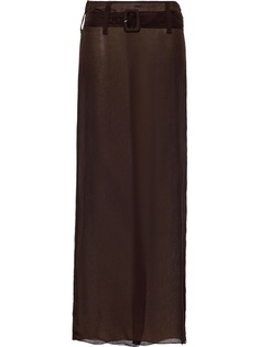 Prada шифоновая юбка