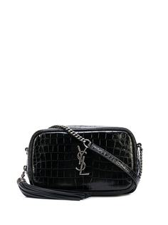 Saint Laurent сумка через плечо Mini Lou с тиснением под крокодила