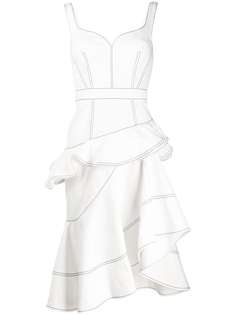 Alexander McQueen платье асимметричного кроя с оборками