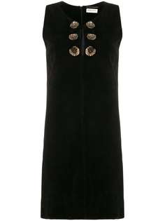 Saint Laurent платье мини с вышивкой