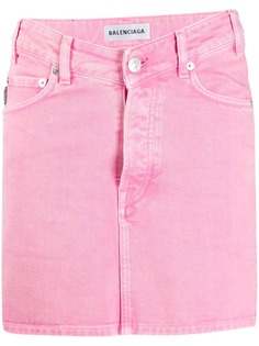 Balenciaga джинсовая юбка с V-образным вырезом