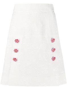 Dolce & Gabbana юбка А-силуэта с цветочным узором