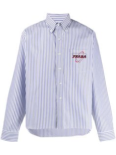 Prada полосатая рубашка на пуговицах