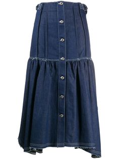 Chloé джинсовая юбка асимметричного кроя
