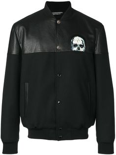 Alexander McQueen куртка-бомбер с изображением черепа