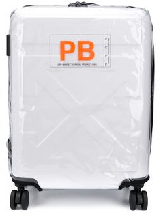 Off-White чемодан For Travel с тисненым логотипом