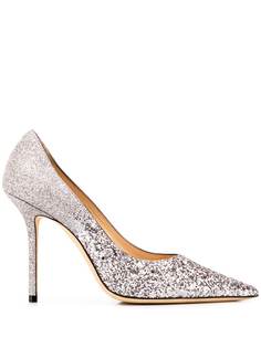 Jimmy Choo туфли-лодочки Love 100 с блестками