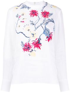 Chloé блузка с цветочной вышивкой