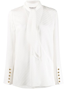 Givenchy блузка в полоску с завязками на воротнике