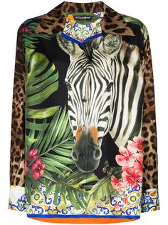Dolce & Gabbana рубашка с анималистичным принтом