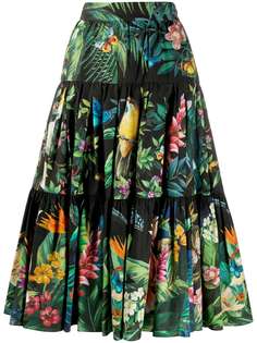 Dolce & Gabbana юбка миди с цветочным принтом