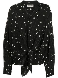 Saint Laurent жаккардовая рубашка