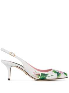 Dolce & Gabbana туфли Tropical Rose 60 с ремешком на пятке