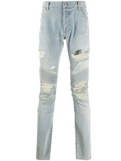 Balmain джинсы скинни с прорезями