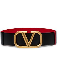 Valentino широкий ремень с логотипом VLogo