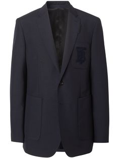 Burberry пиджак кроя слим с монограммой