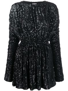 Saint Laurent платье мини с пайетками
