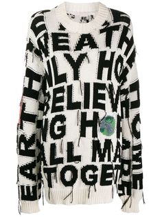 Stella McCartney джемпер оверсайз с надписью