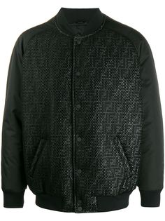 Fendi двусторонний бомбер с логотипом FF