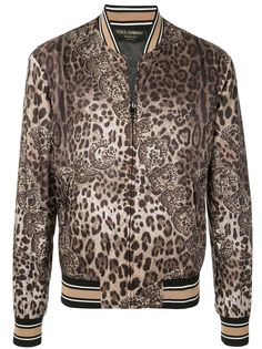 Dolce & Gabbana leopard-print bomber jacket