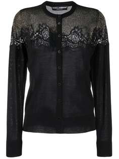 Dolce & Gabbana кардиган с кружевом