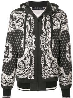 Dolce & Gabbana худи на молнии с принтом