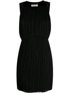 Saint Laurent плиссированное платье мини