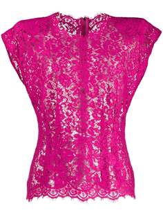Dolce & Gabbana прозрачная блузка с цветочным кружевом