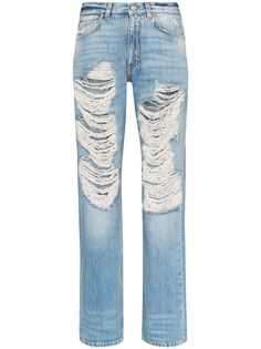 Givenchy джинсы прямого кроя с эффектом потертости