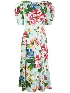 Dolce & Gabbana платье миди Cady с цветочным принтом