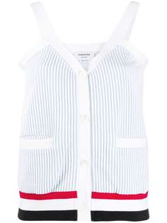 Thom Browne кардиган из сирсакера с V-образным вырезом