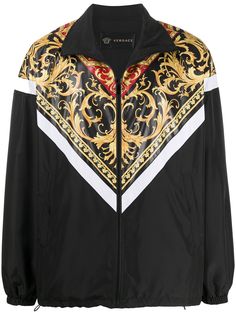 Versace Collection куртка на молнии с принтом