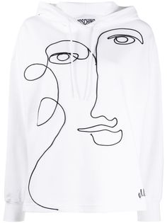 Moschino худи с вышивкой