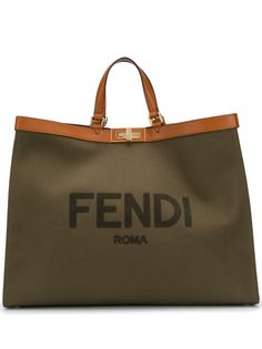 Fendi сумка-тоут с вышитым логотипом