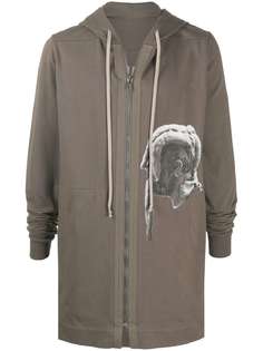Rick Owens oversized graphic print hoodie